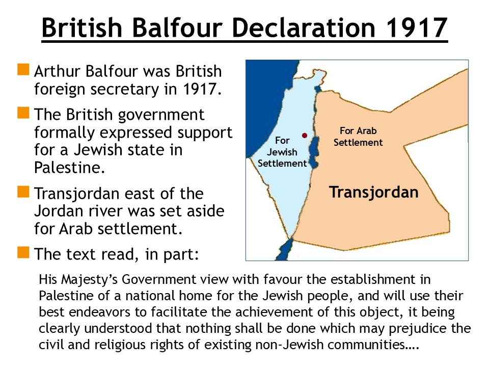 British Balfour Declaration 1917