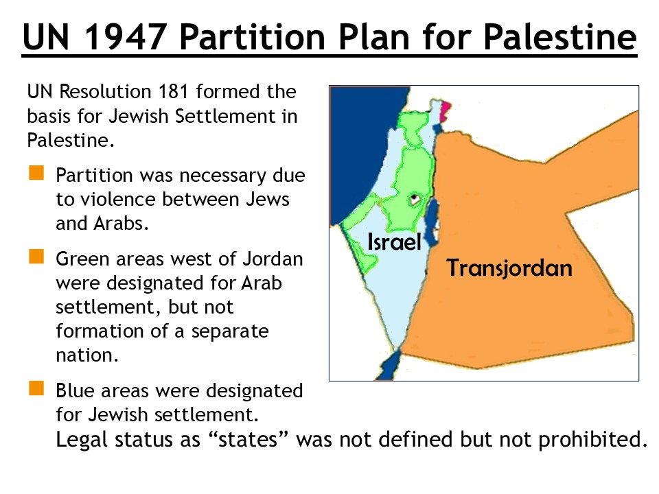 UN 1947 partition plan for palestine